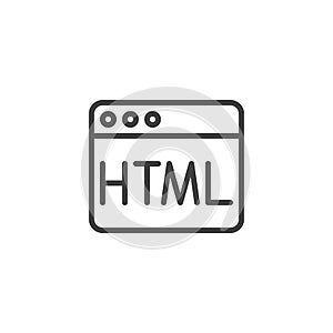 Html code line icon