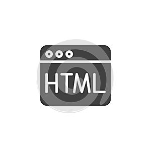 Html code vector icon