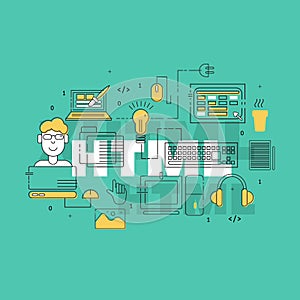 HTML coder creative banner