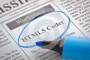 HTML5 Coder Join Our Team. 3D photo