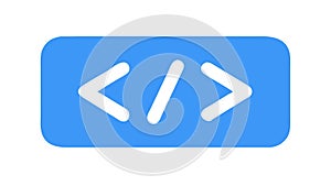 HTML Coding Tags Icon, Web Development Programming Language, vector design Generative AI