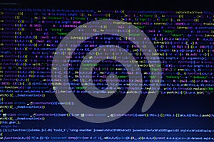 Html css coding screen, technology background of coding screen