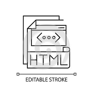 HTML file pixel perfect linear icon
