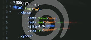 Front-end web developing banner