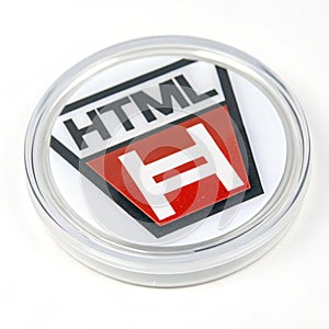 Html icon isolated on white background