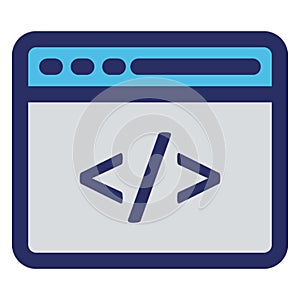 Html Isolated Vector with Outline icon which can easily modify or edit
