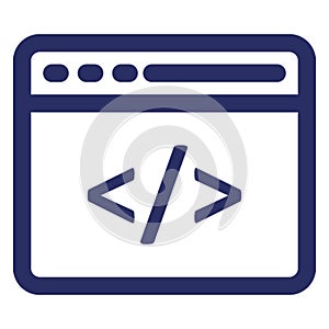 Html Isolated Vector with Outline icon which can easily modify or edit