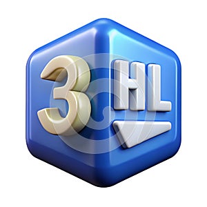 HTML3-1 Logo 3D Icon