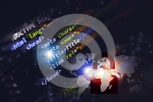 Html computer coding background