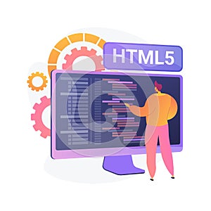 HTML5 programming vector concept metaphor