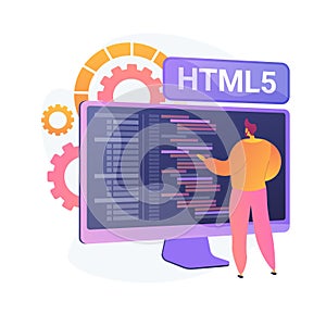 HTML5 programming vector concept metaphor