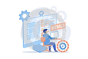 HTML5 programming. Internet website development, web application engineering, script writing. HTML code optimization, programmer