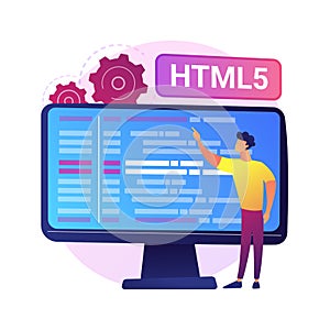 HTML5 programming vector concept metaphor