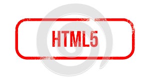 HTML5 - red grunge rubber, stamp