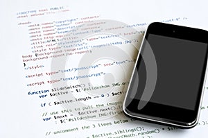 HTML and smartphone photo