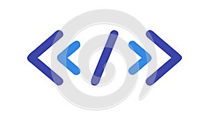 HTML Tags Icon Coding, Web Development Programming, vector design Generative AI