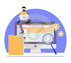 HTML5 website development website UI kit. HTML5 development, website design element, menu bar, responsive landing page, user