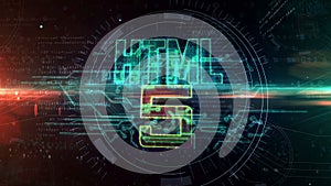 HTML5 coding symbol abstract animation