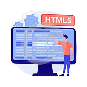 HTML5 programming vector concept metaphor