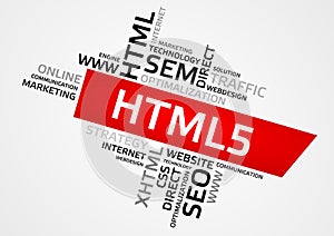 HTML5 word cloud, tag cloud, vector graphics