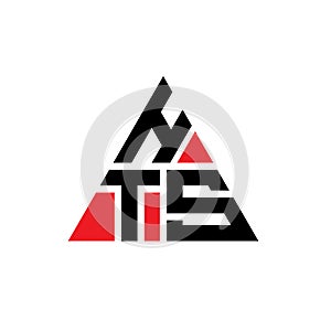 HTS triangle letter logo design with triangle shape. HTS triangle logo design monogram. HTS triangle vector logo template with red