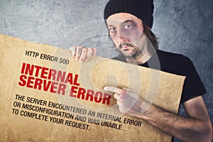 Http Error 500, Internal Server error page concept