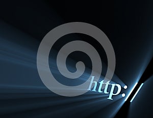 Http hyper link sign light flare