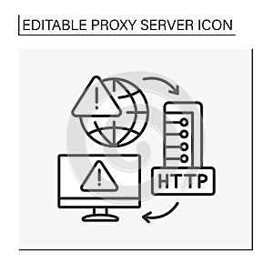 HTTP protocol line icon