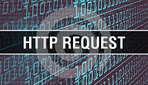 HTTP REQUEST concept illustration using code for developing programs and app. HTTP REQUEST website code with colourful tags in