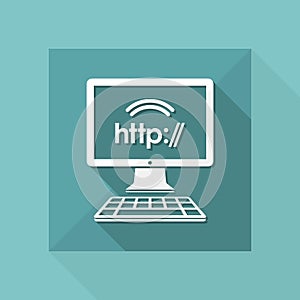 Http web connection - Vector flat icon