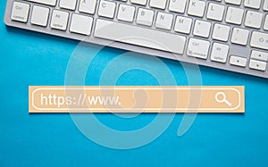 Https address. Internet search concept