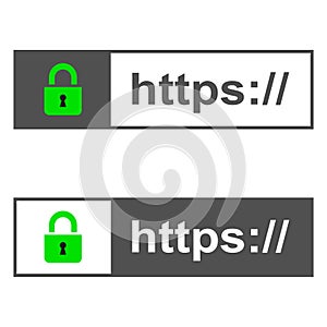 HTTPS concept with padlock
