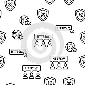 Https Elements Vector Seamless Pattern