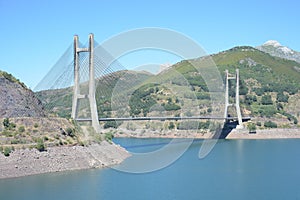 Carlos FernÃÂ¡ndez Casado bridge, Barrios de Luna Reservoir, LeÃÂ³n, Spain. photo