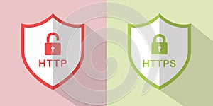 HTTPS and HTTP icons