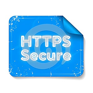 Https secure connection symbol demonstrating online security and data protection