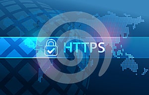 HTTPS Secure Data Transfer Protocol on Web photo