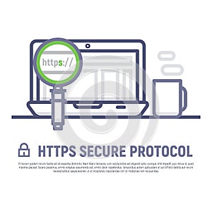 Https secure icon stock vector photo
