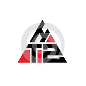 HTZ triangle letter logo design with triangle shape. HTZ triangle logo design monogram. HTZ triangle vector logo template with red