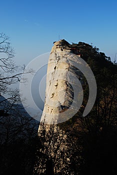 Hua Shan mountain cliff