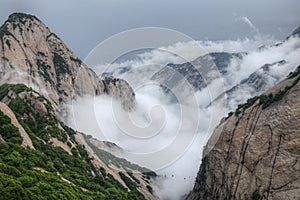 Hua Shan mountain in Shaanxi province in China