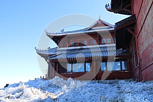 The Hua Zang Temple in Golden Summit of Emei Mountain