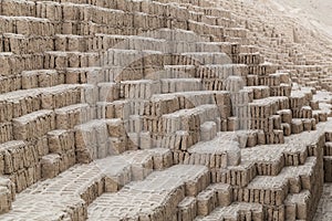 Huaca Pucllana, Juliana or Wak'a Pukllana - great adobe and clay pyramid in Miraflores, Lima, Peru