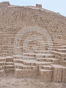 Huaca Pucllana Pyramid in Lima Peru photo