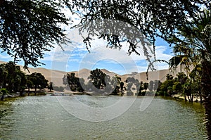 Huacachina desert oasis. Ica, Peru