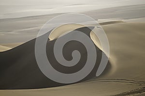 Huacachina Sand dunes. Peru landscape. travel