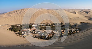 Huacachina oasis panorama