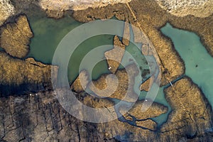 Huai `an, jiangsu province, China: the ancient Yellow River wetland park looks like an oil painting