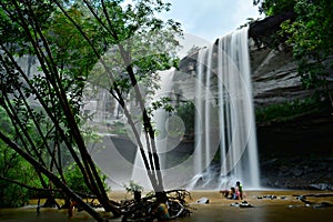 Huai Luang Waterfall in Na Chaluai District, Ubon Ratchathani Province, Thailand