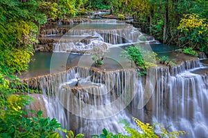 Huai Mae Kamin waterfallFourth level Srinakarin Dam in Kanchanaburi, Thailand